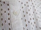 画像: １０％ＯＦＦ・レース バンドカラーブラウス（オフホワイト）